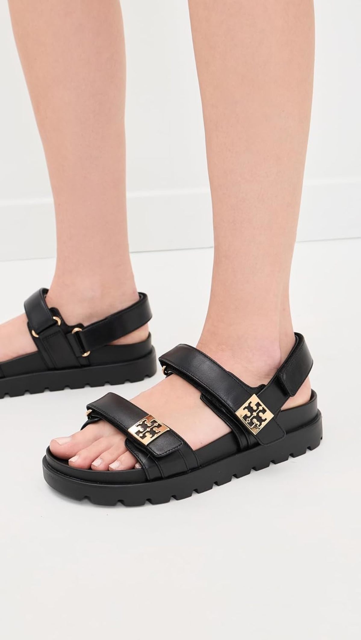 Tory Burch Mellow Sport Sandal - Perfect Black/Gold - Image 2 of 3