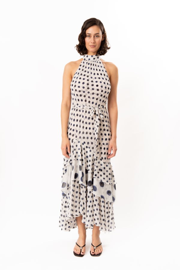 Misa Los Angeles Eliana Dress - Polka Dot Mix Chiffon