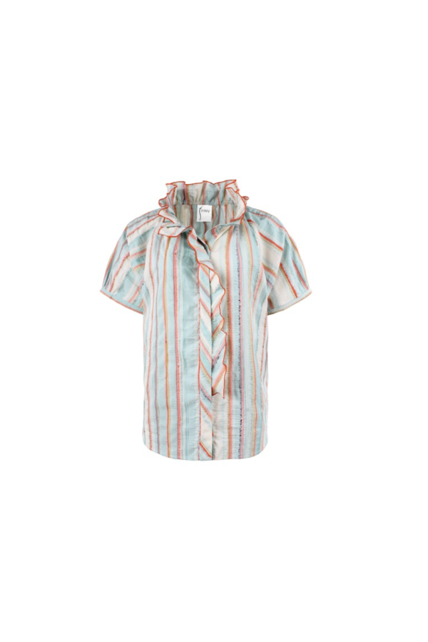 FINLEY Frankie Shirt - Mint/ Coral Multi