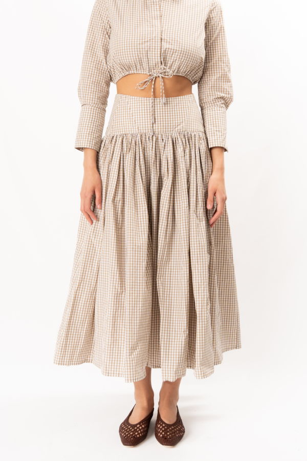Alexis Havara Skirt - Tan/ White