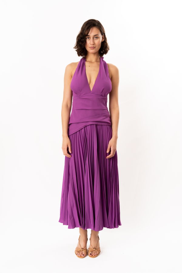 acler Kerrison Maxi Dress - Deep Mulberry