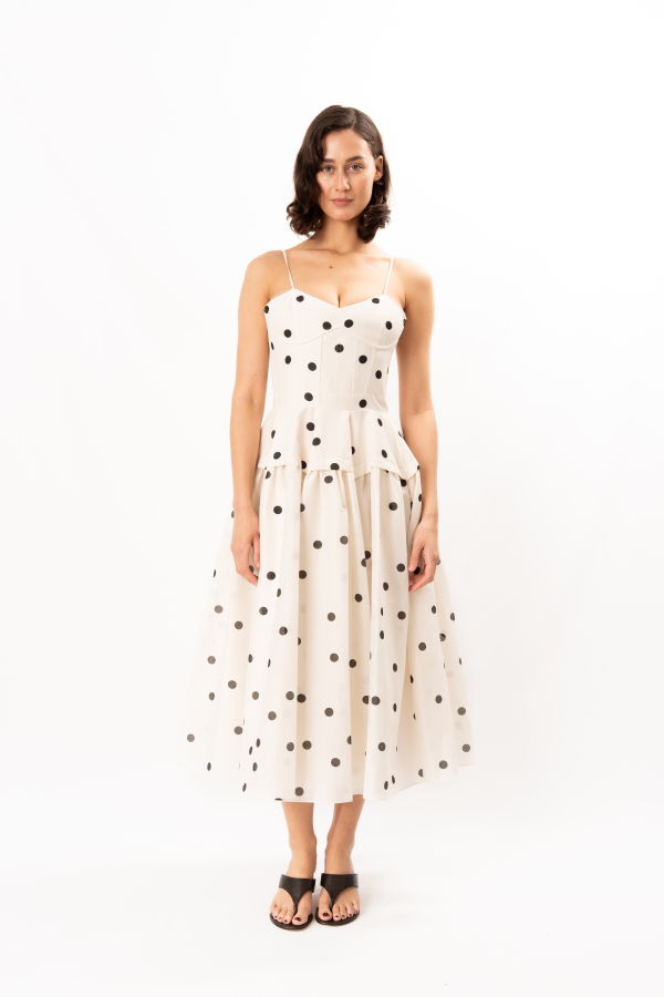 Alexis Parma Dress - White/Black