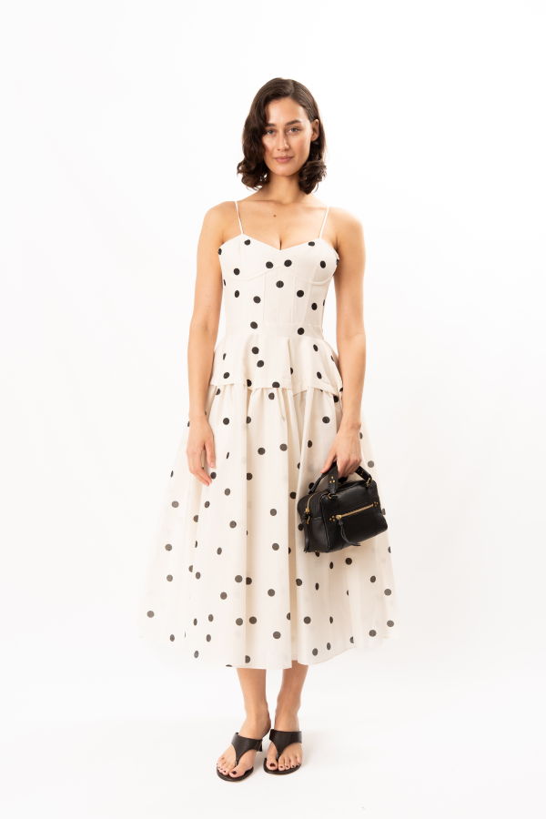 Alexis Parma Dress - White/Black