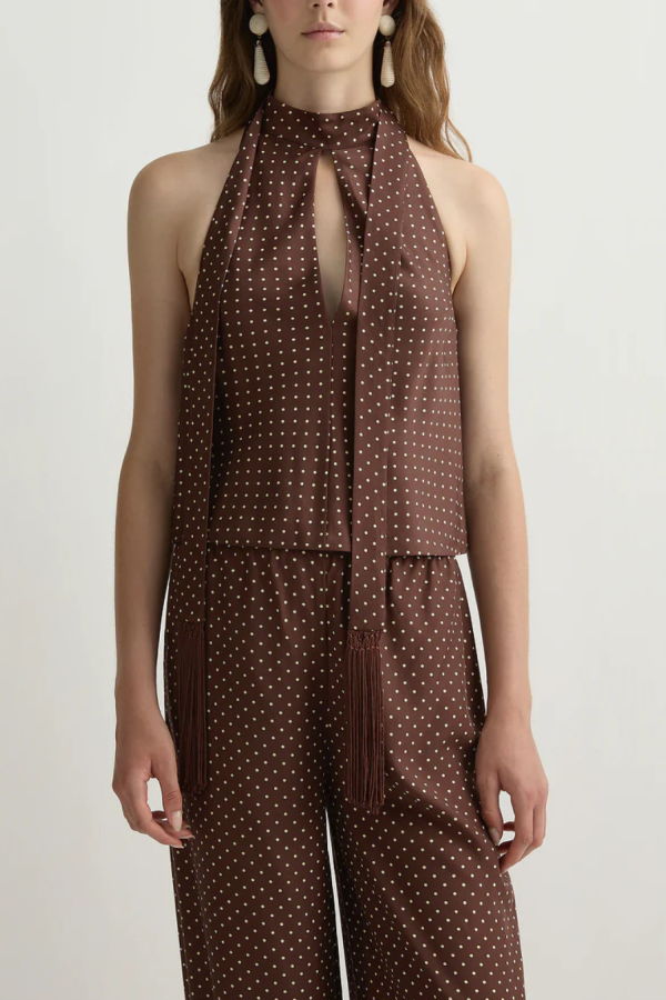 Posse Phoebe Top - Chocolate/ Vanilla