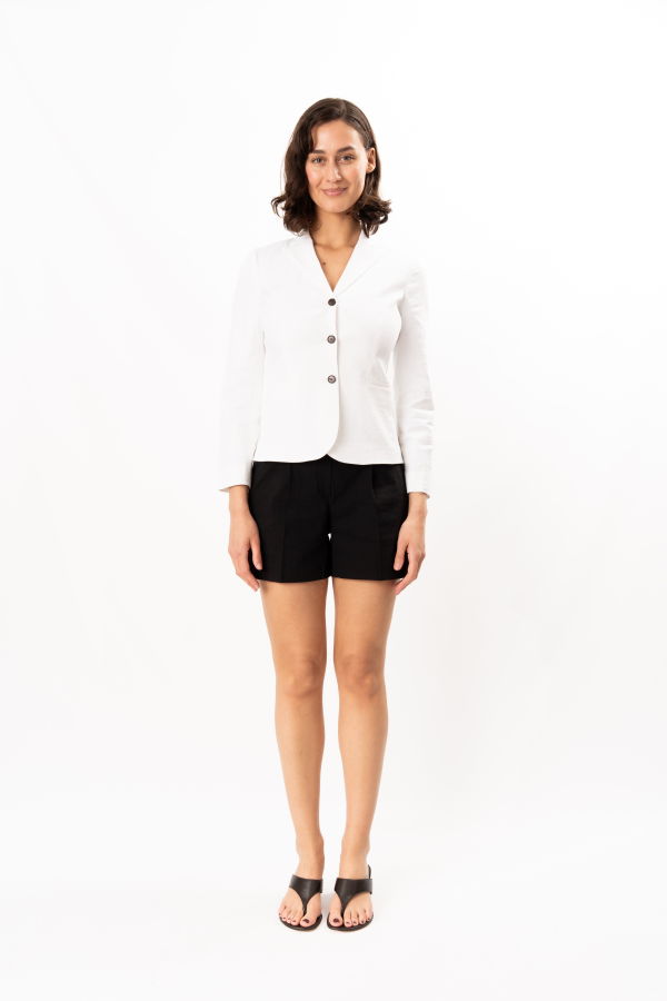 Theory Shrunken Button Jacket - White
