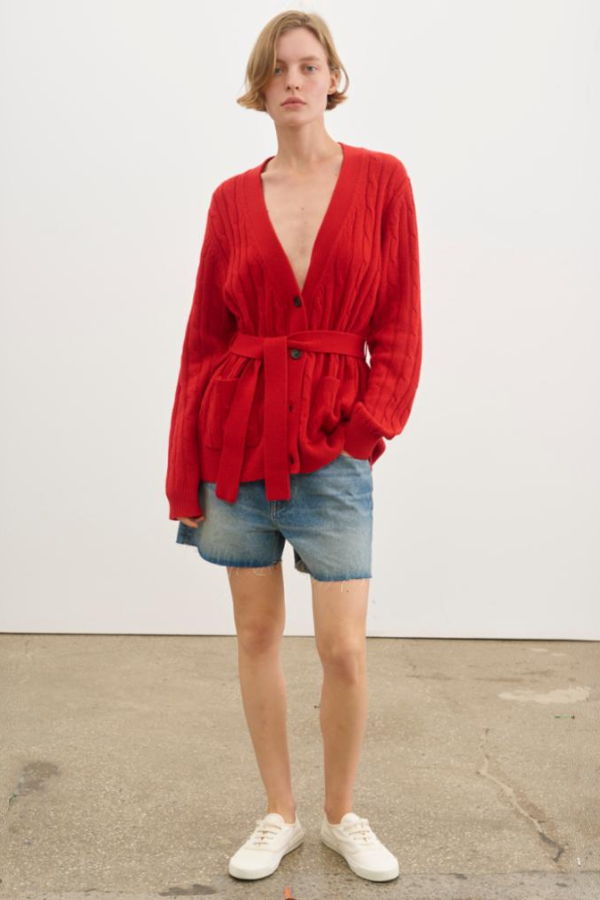 Nili Lotan Tirza Cardigan - True Red