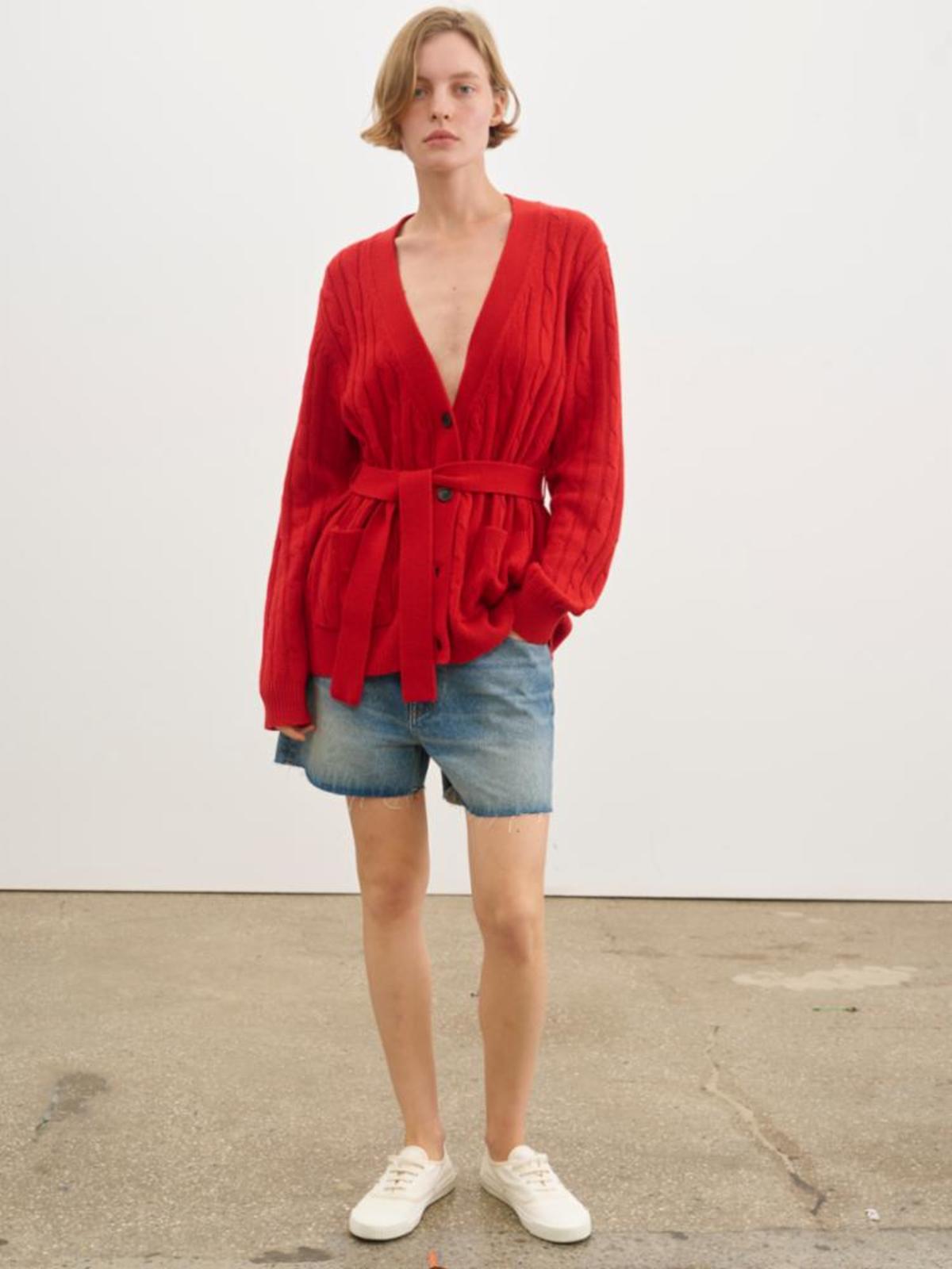 Nili Lotan Tirza Cardigan - True Red - Image 1 of 3