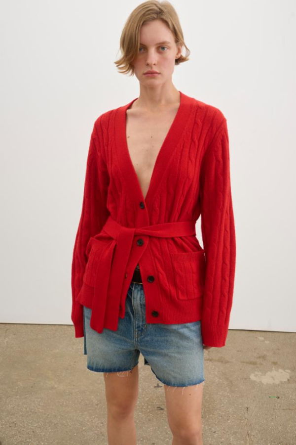 Nili Lotan Tirza Cardigan - True Red