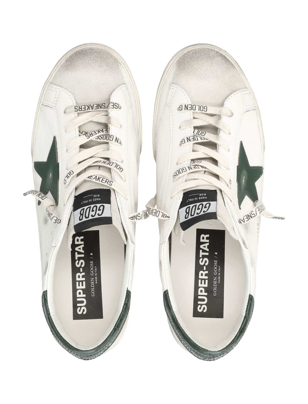 Golden Goose Super Star Sneakers - White Green - Image 2 of 4