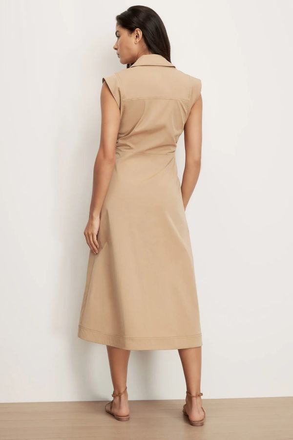 Veronica Beard Orla Midi Shirtdress - Khaki