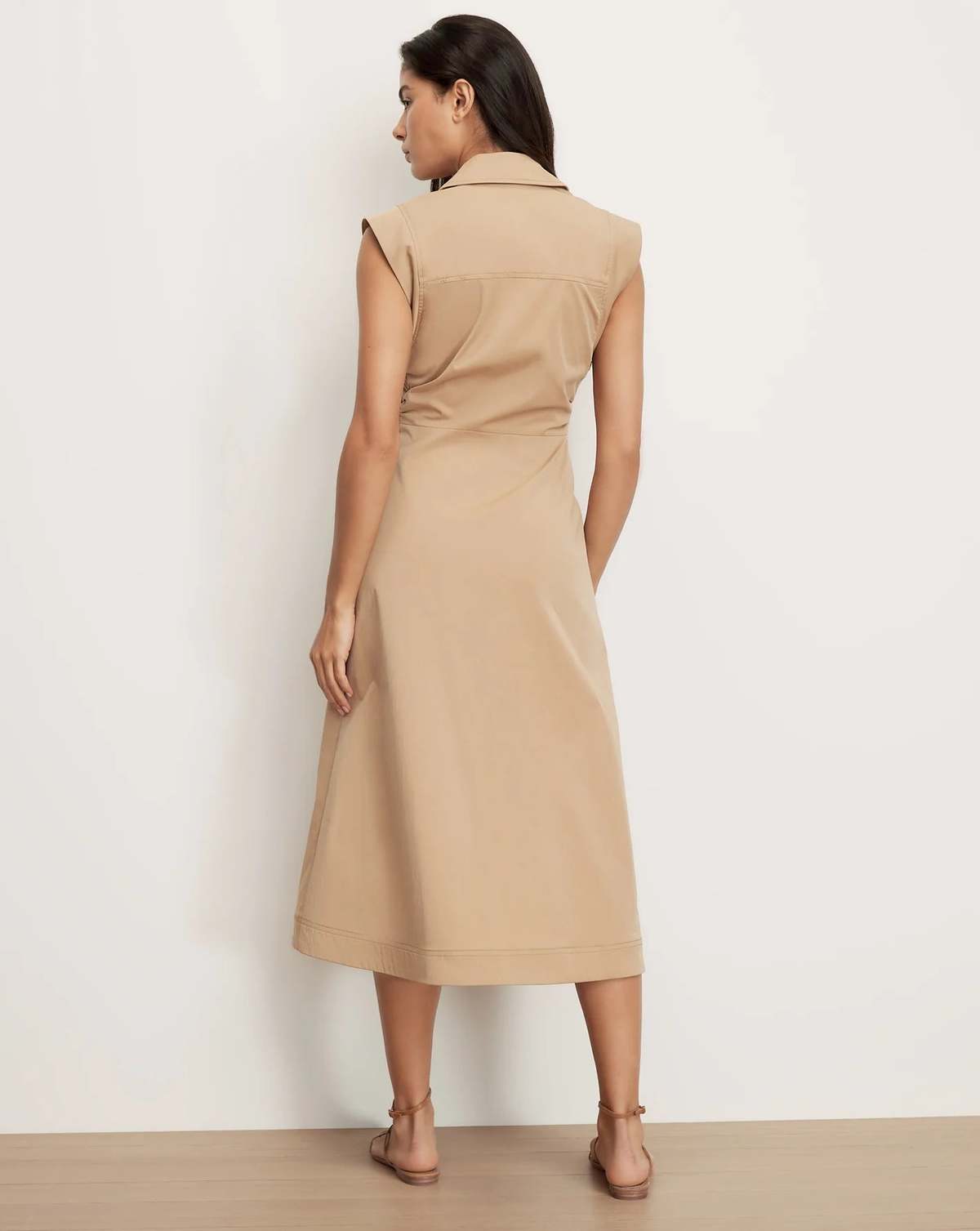 Veronica Beard Orla Midi Shirtdress - Khaki - Image 2 of 2