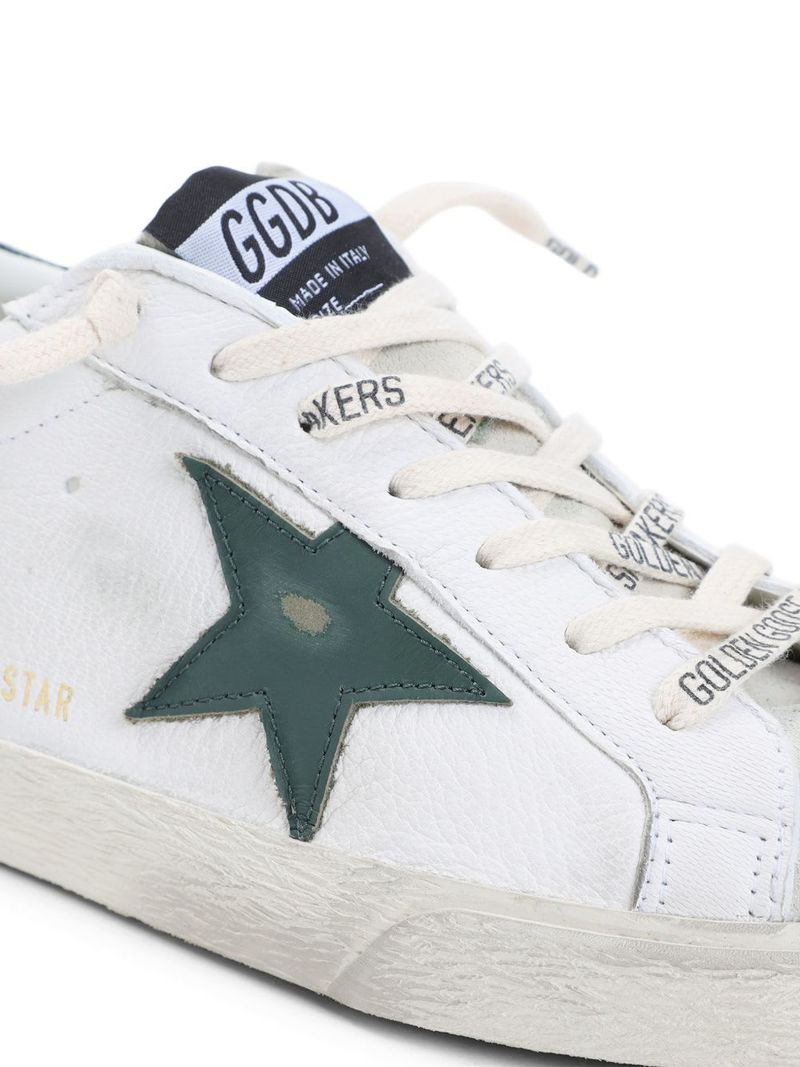 Golden Goose Super-Star Leather Sneakers - Green