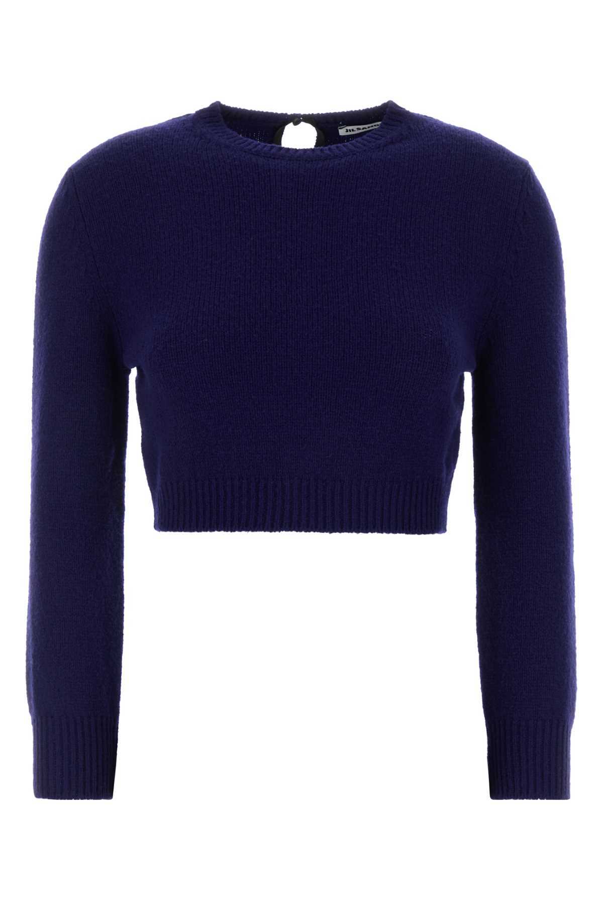 Jil Sander Wool Blend Sweater - Ink Blue - Image 1 of 2