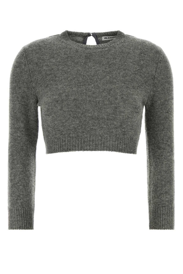 Jil Sander Grey Wool Blend Sweater - Shadow
