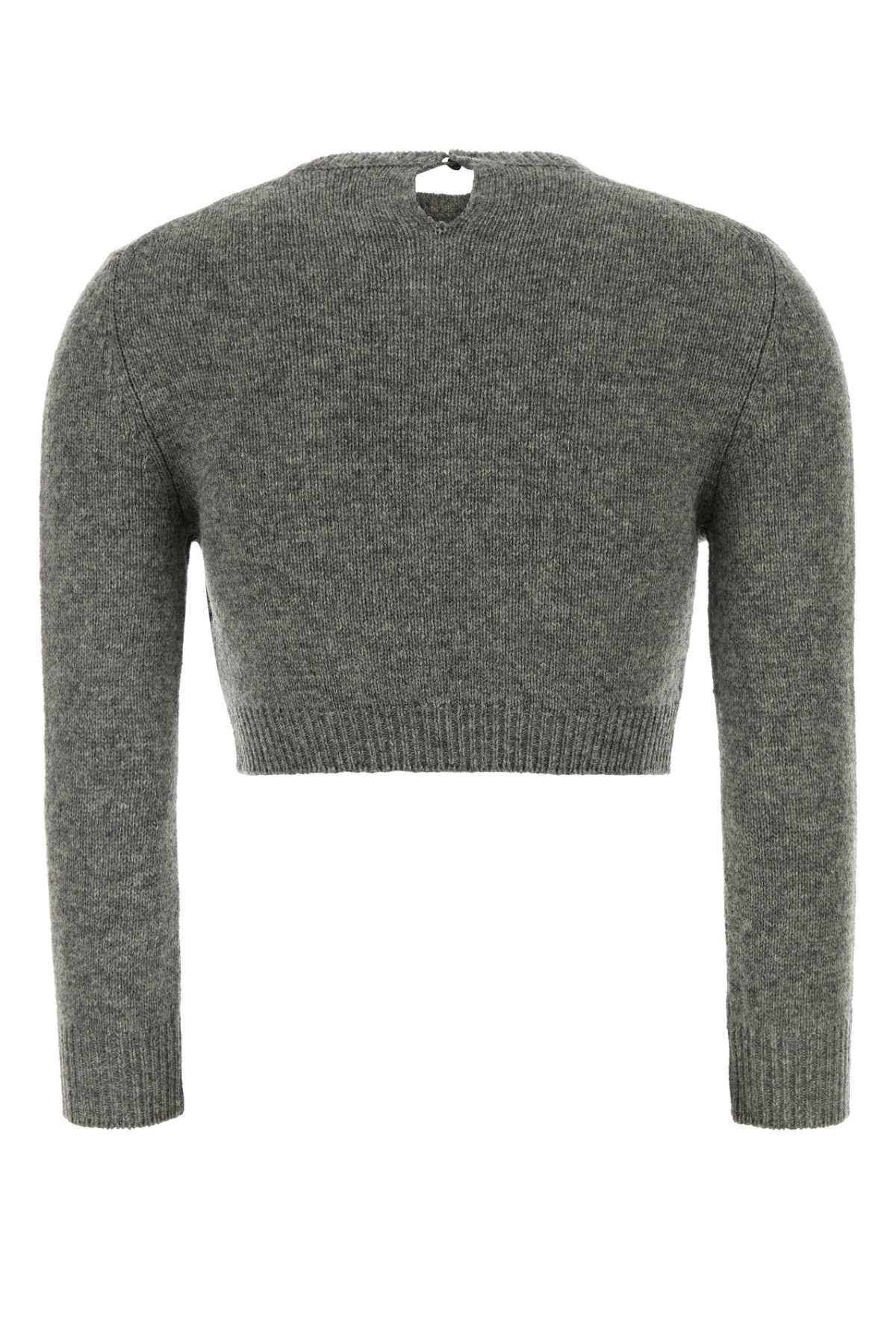 Jil Sander Grey Wool Blend Sweater - Shadow - Image 2 of 2