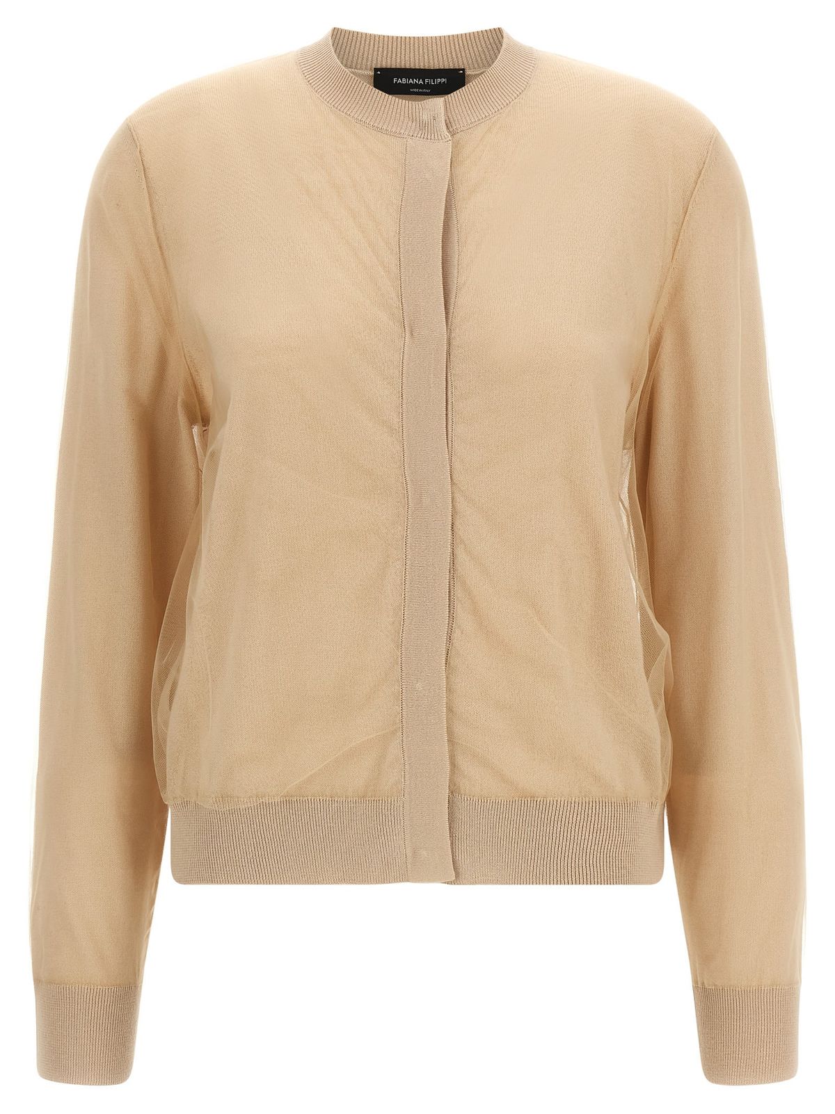 Fabiana Filippi Tulle Cardigan - Brown - Image 1 of 4