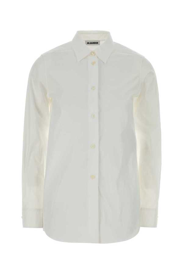 Jil Sander White Poplin Shirt - OPTIC WHITE Jil Sander White Poplin Shirt - OPTIC WHITE