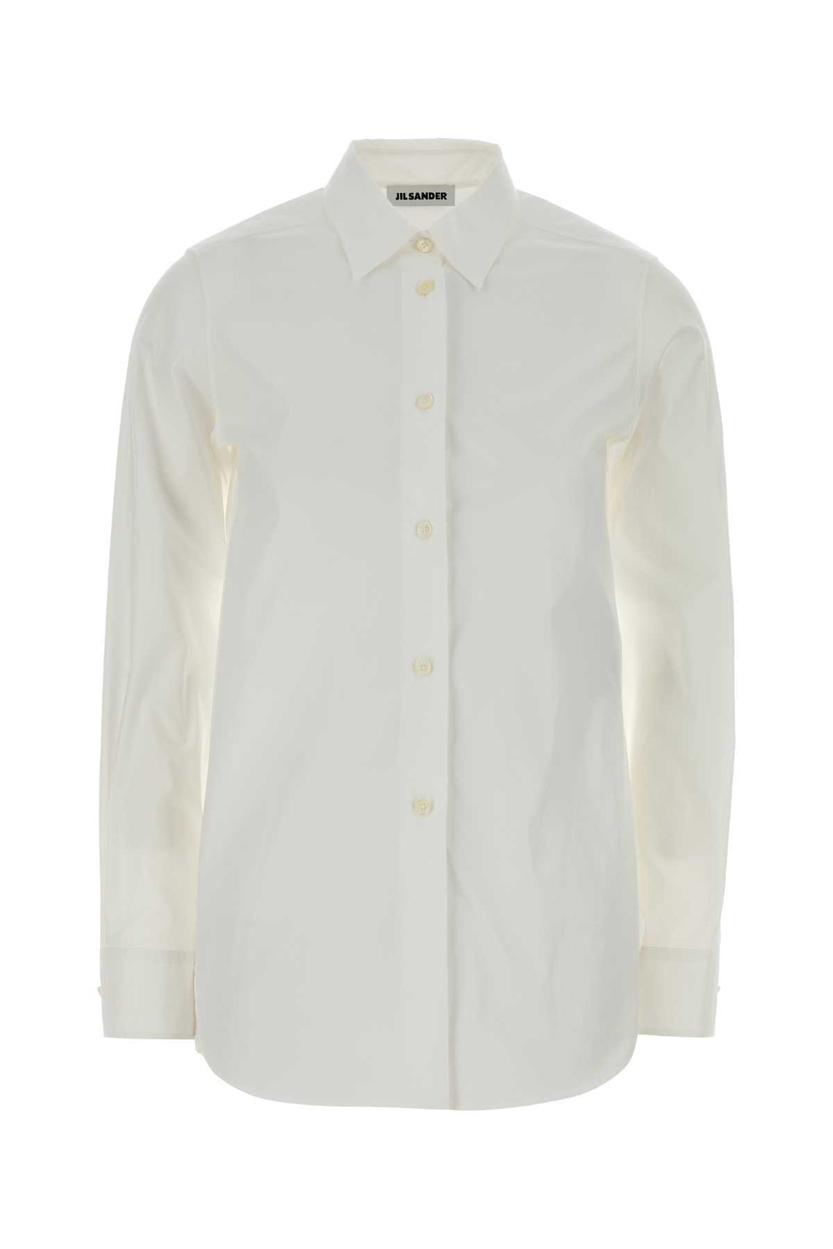 Jil Sander White Poplin Shirt - OPTIC WHITE - Image 1 of 2