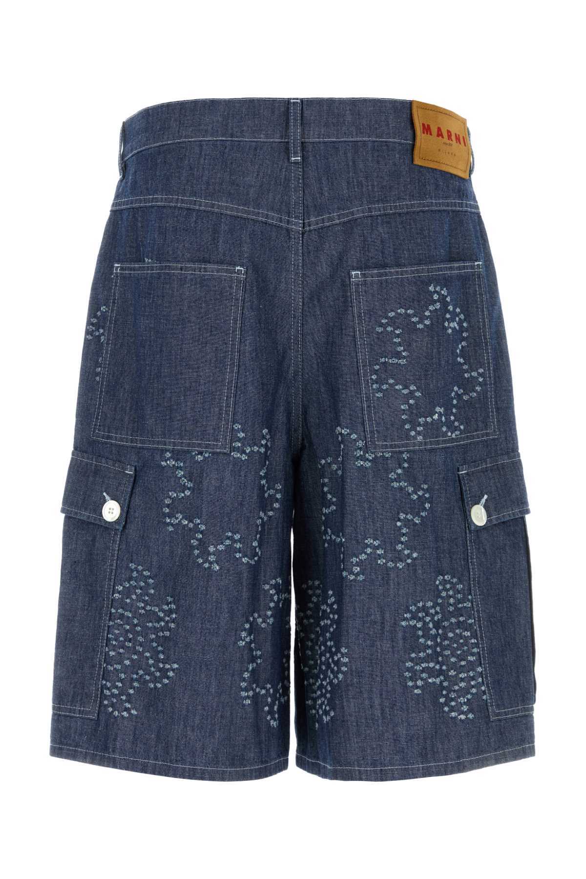 Marni Denim Bermuda Shorts - Orion Blue - Image 2 of 2
