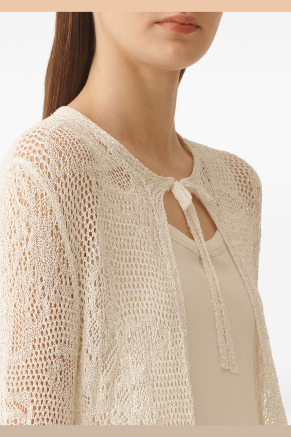 Fabiana Filippi Crochet Long Cardigan