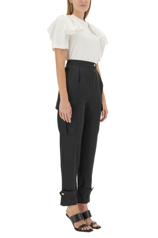 Alexander McQueen T-shirt With Ruffles T-shirt - White