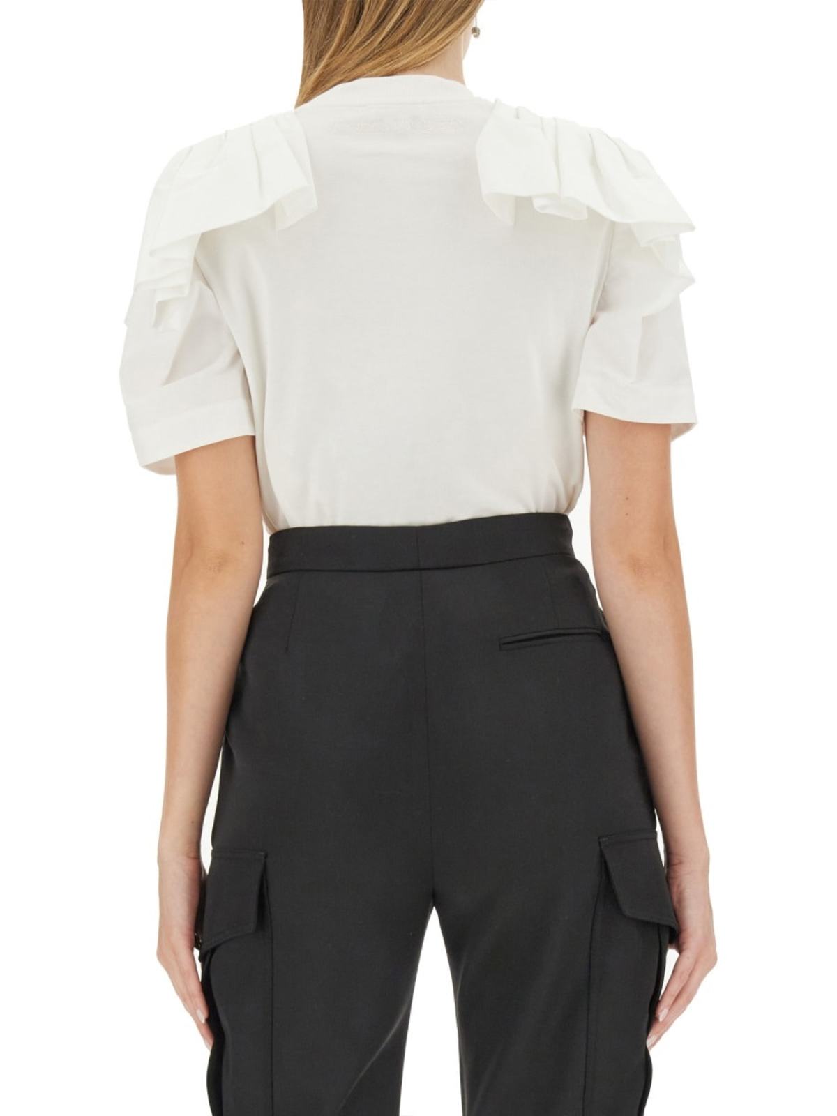 Alexander McQueen T-shirt With Ruffles T-shirt - White - Image 3 of 4