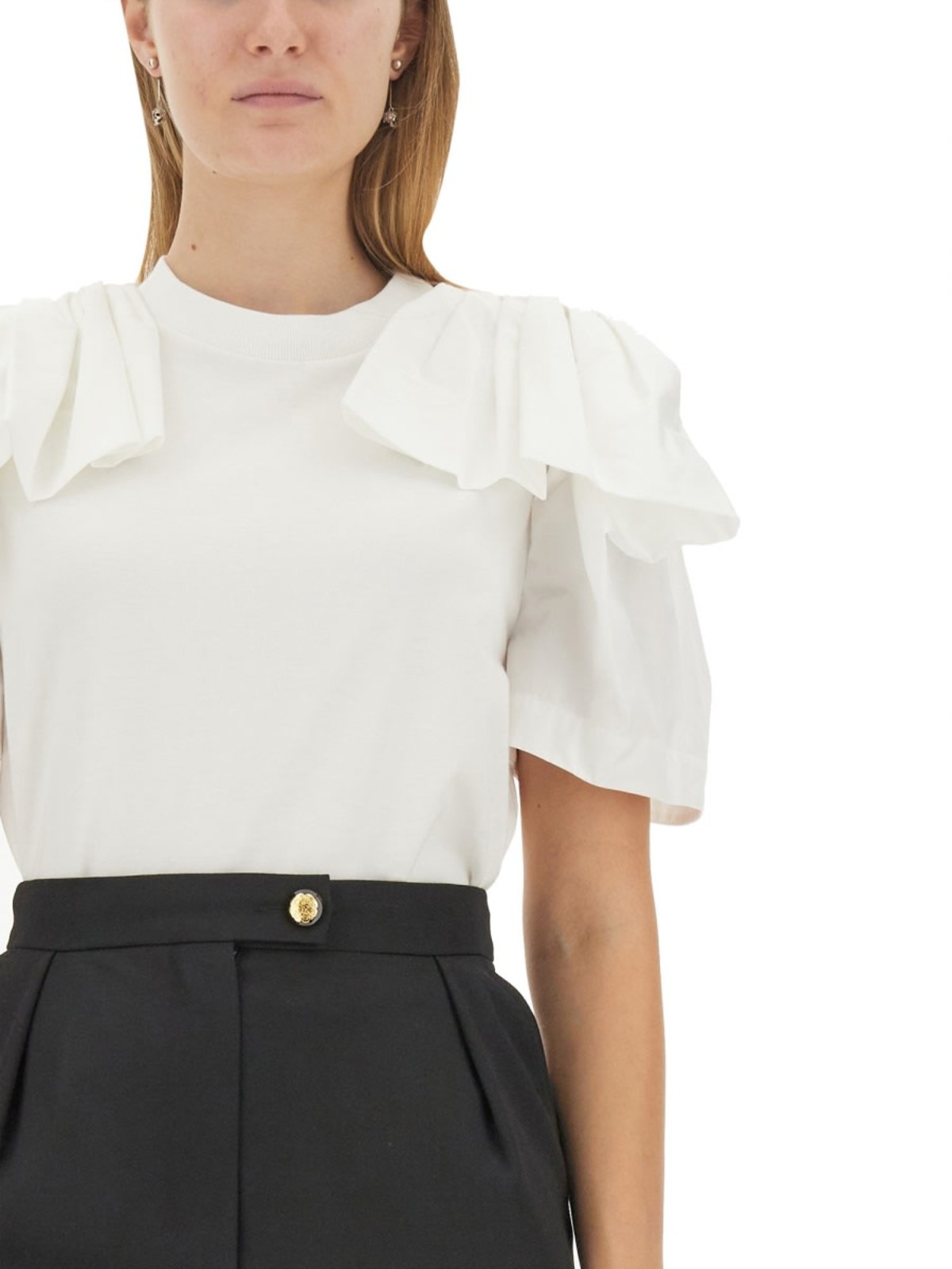 Alexander McQueen T-shirt With Ruffles T-shirt - White - Image 4 of 4