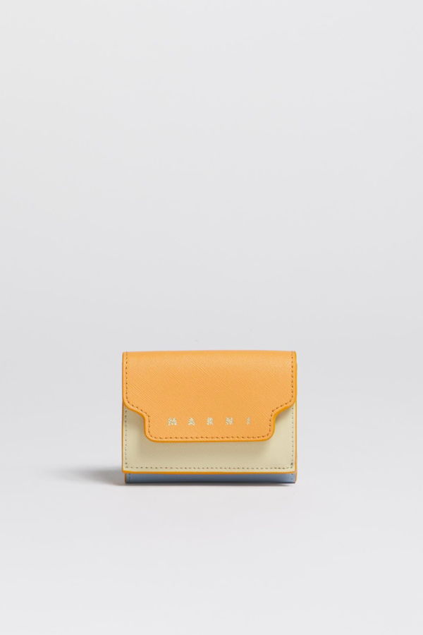 Marni Saffiano Leather Tri-Fold Wallet
