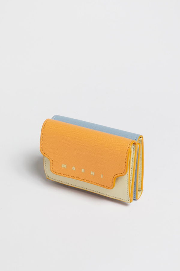 Marni Saffiano Leather Tri-Fold Wallet
