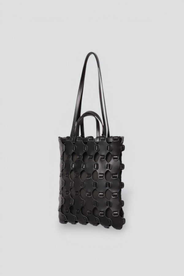 10.03.53 Black Braided Tote Bag