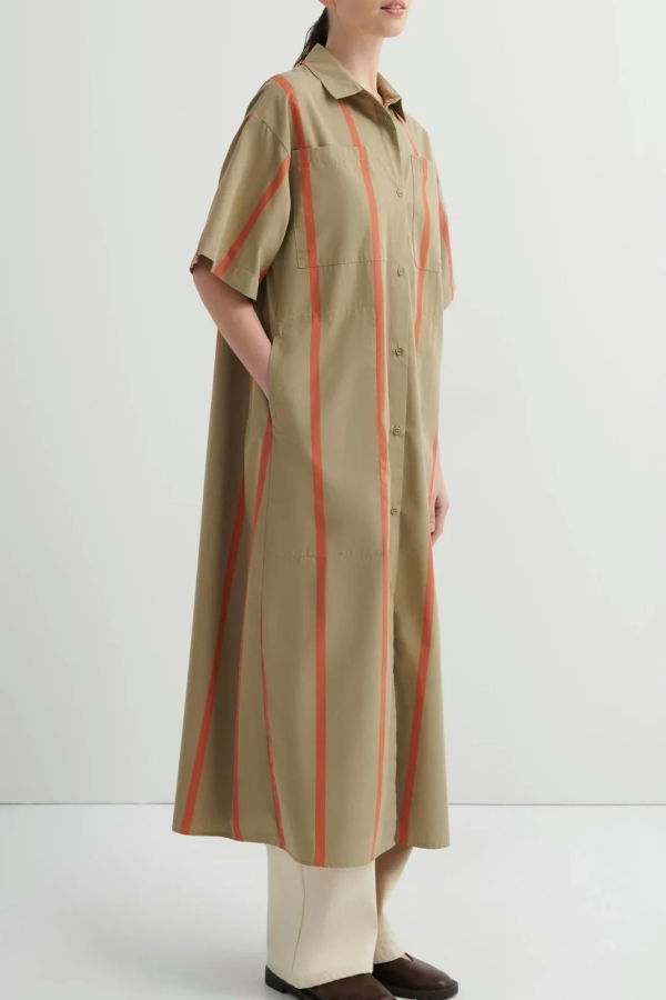 Kowtow Balance Dress - Nasturtium Stripe