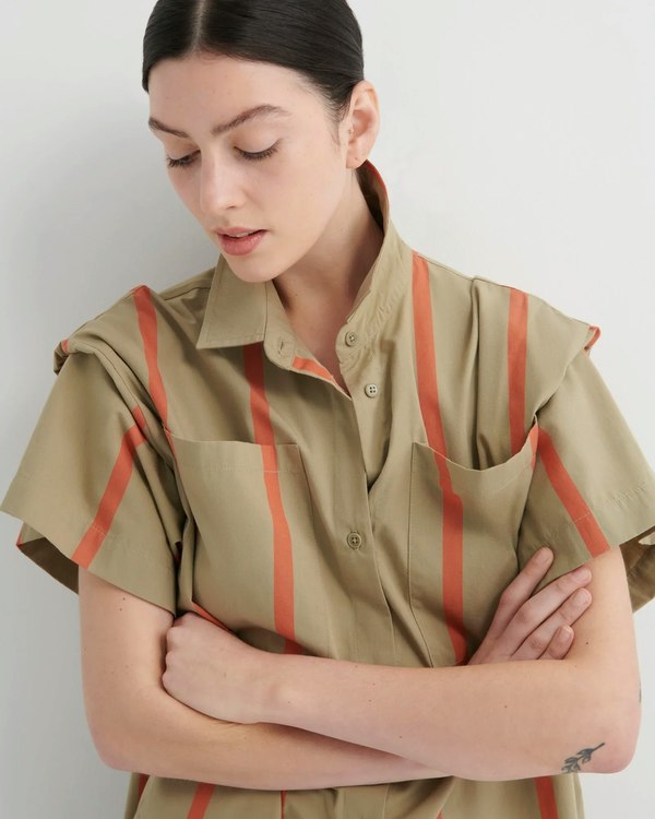 Kowtow Balance Dress - Nasturtium Stripe