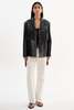 LADYBIRD Rianne Leather Fringe Jacket - Black - Thumbnail 1