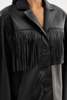 LADYBIRD Rianne Leather Fringe Jacket - Black - Thumbnail 4