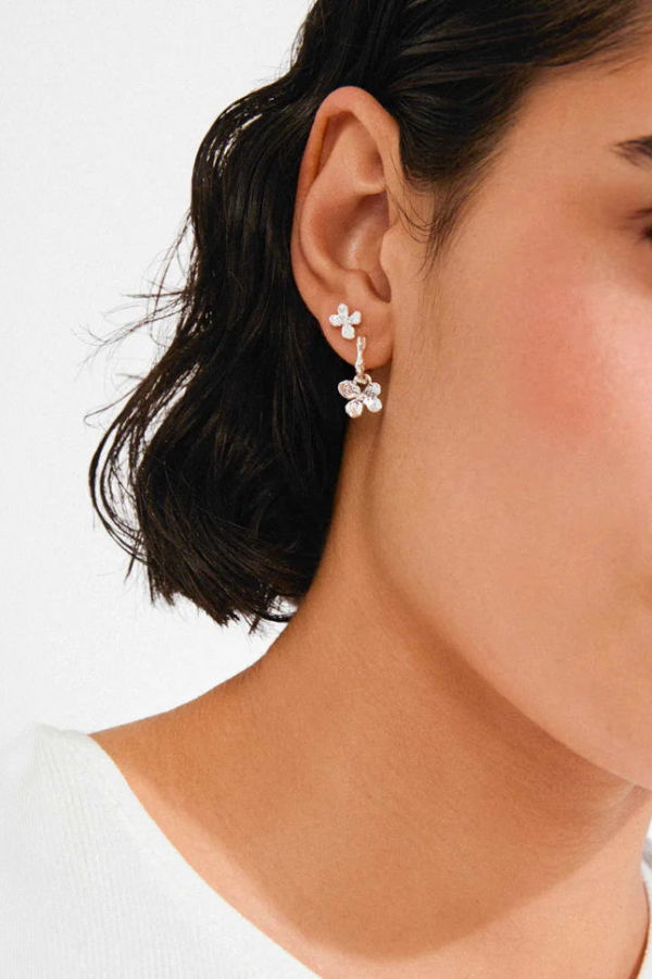 Pilgrim Ajani Flower 2-in-1 Earrings