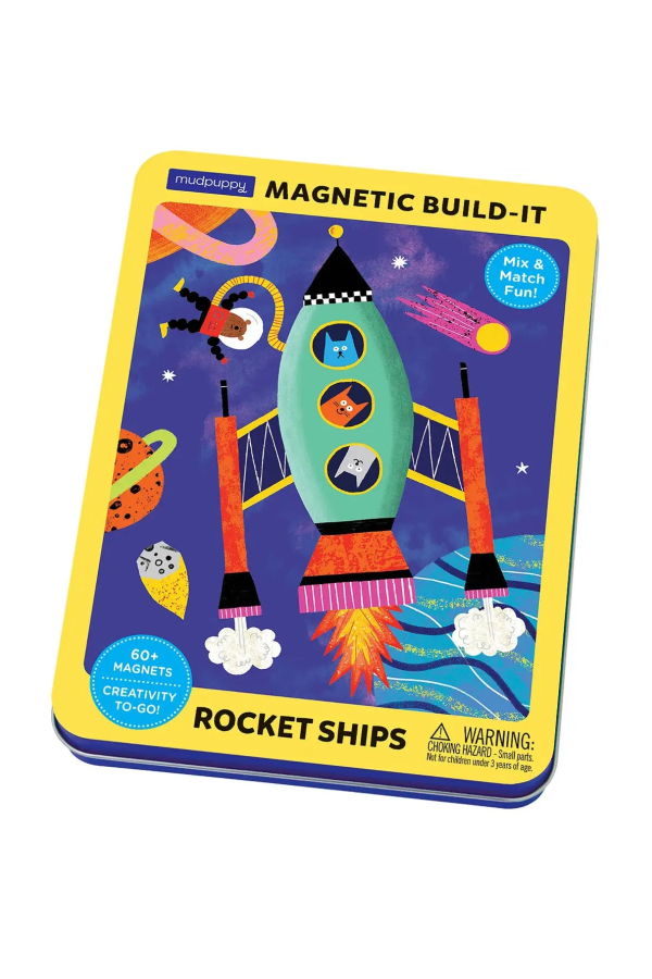 KIDS Hachette Rocket Ship Magnetic Build-It Toy Set