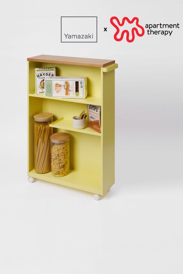 Yamazaki Home Rolling Storage Cart - Yellow Pear