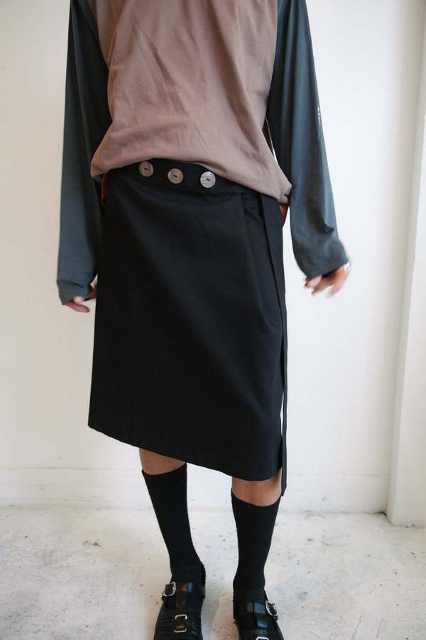 LOVETHANKS Button Wrap Skirt LOVETHANKS Button Wrap Skirt