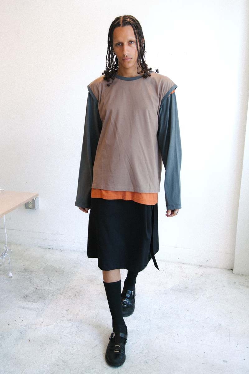 LOVETHANKS Button Wrap Skirt