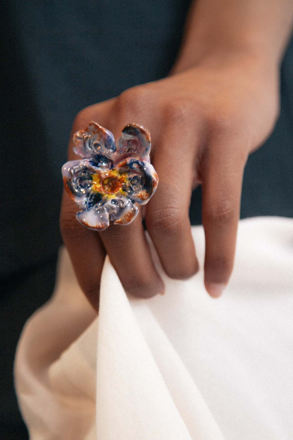 Mathilde Hiron Pansy Nacre Ring - Image 1 of 1