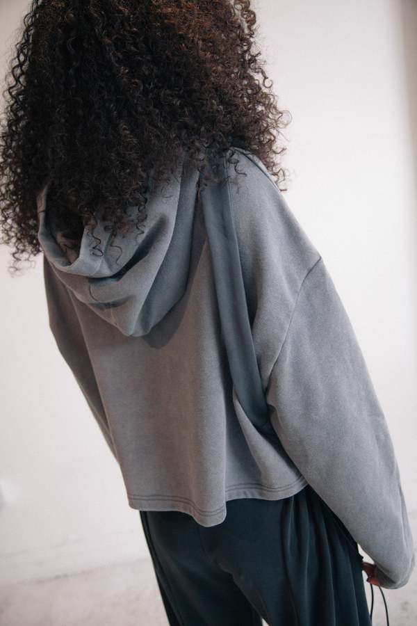 fey fey WORLDWIDE Purse Cropped Hoodie