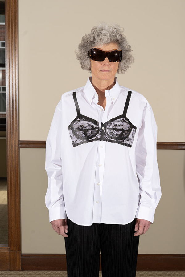 Vaquera Trompe L'Oeil Bra Button Down Top