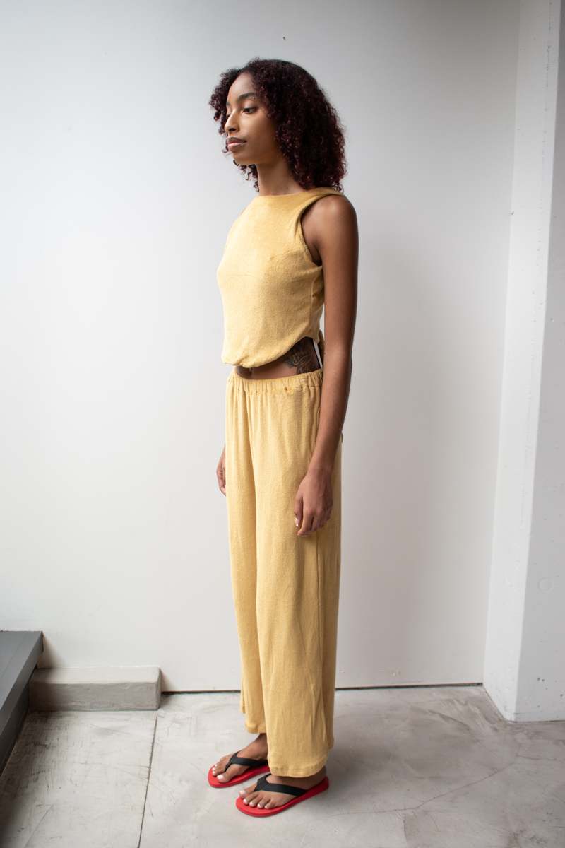 at Dawn. Terry Back Tie Top