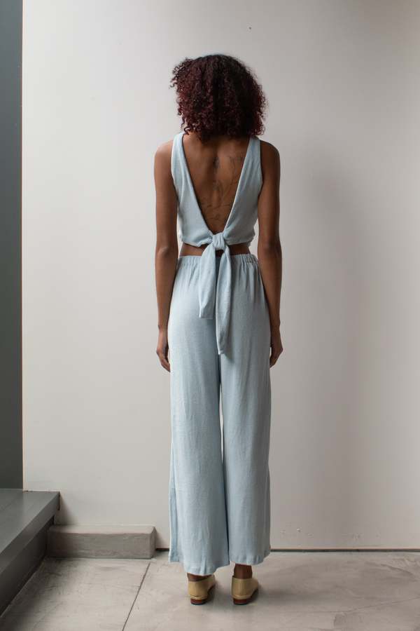 at Dawn. Terry Back Tie Top