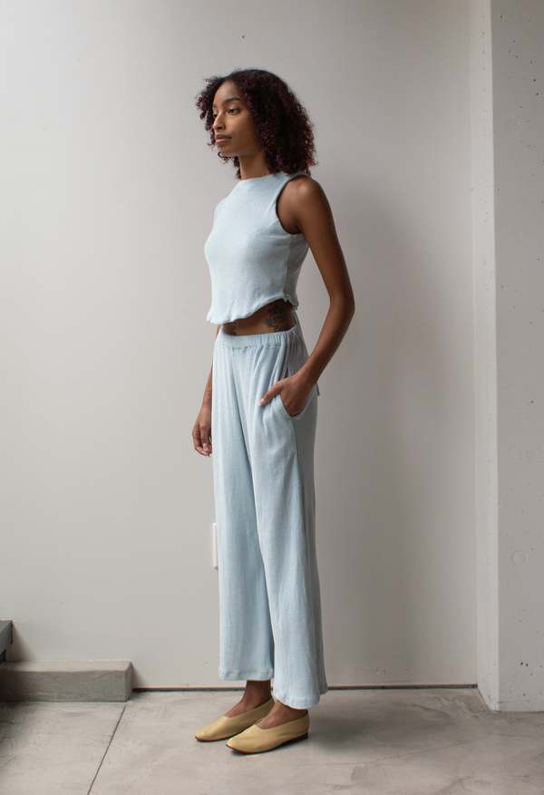 at Dawn. Terry Back Tie Top