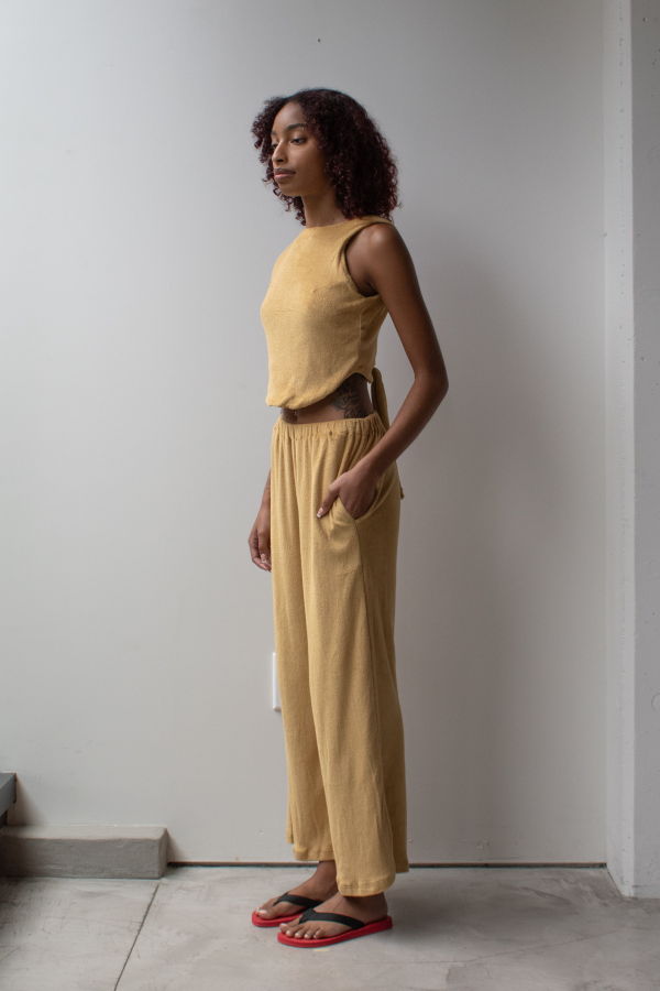 at Dawn. Terry Drawstring Wide Pant