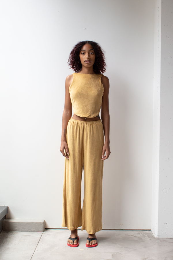 at Dawn. Terry Drawstring Wide Pant