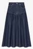 Ganni Stretch Denim Skirt - Rinse - Thumbnail 4