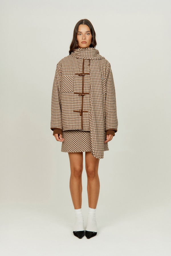 House of Sunny Retro Blanket Jacket - Blonde Multi