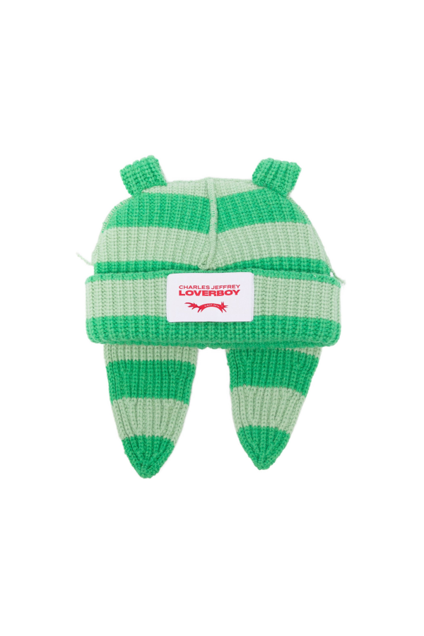 Charles Jeffrey Chunky Rabbit Beanie - Green